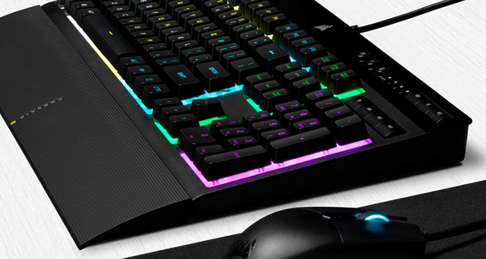 Corsair K55 RGB PRO Gaming Keyboard five lighting zones RESIST