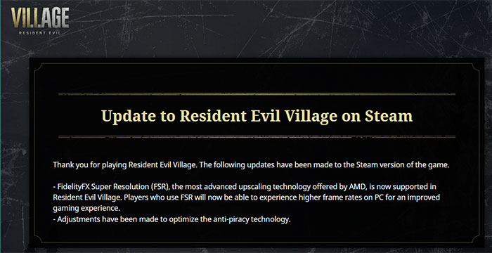 Resident Evil Village Gets Rid of Denuvo DRM on Steam