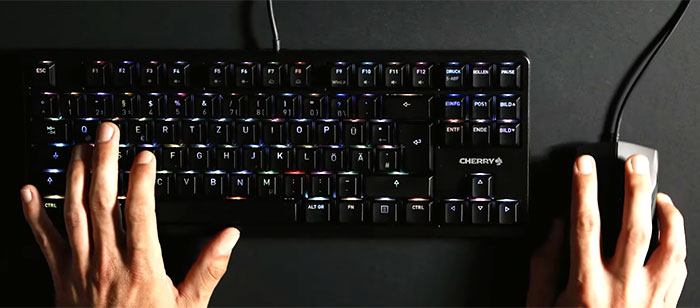 CHERRY MX G80-3000S TKL White RGB Keyboard 青軸 :20230708120633